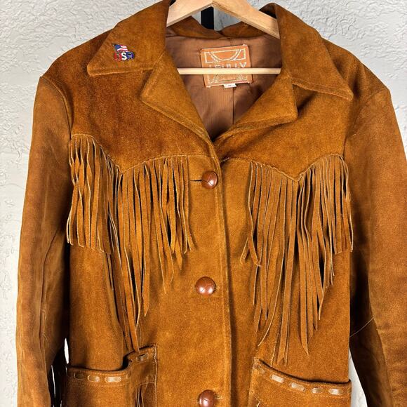 J Sully Jackets & Blazers - Vintage 1960s Leather Fringe J Sully Western Hippie Sz 16 Coat